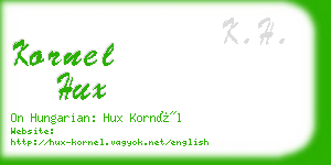 kornel hux business card